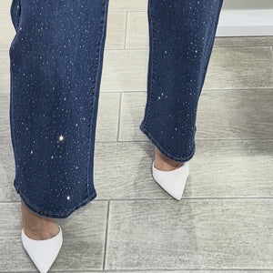 PANTALON VAQUERO OSCURO BRILLANTES