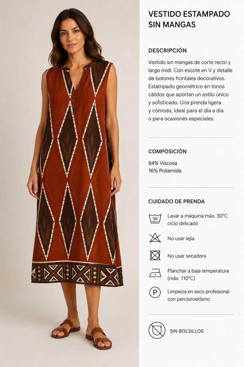 VESTIDO CUELLO MAO ETINICO