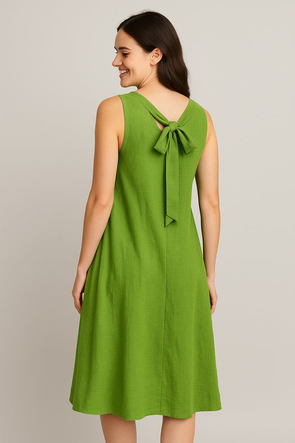 VESTIDO DETALLE LAZO BIANCA