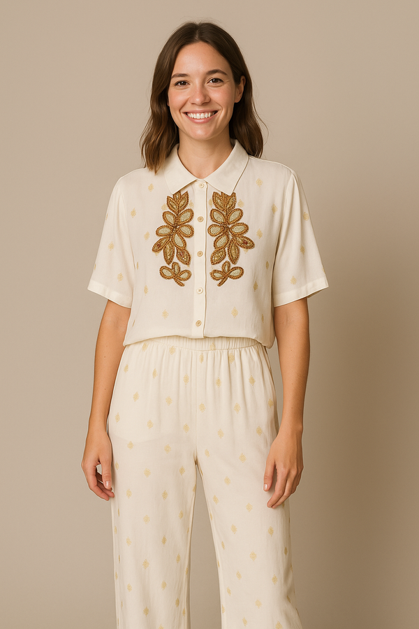 CONJUNTO BOHO CAMISA ABALORIOS
