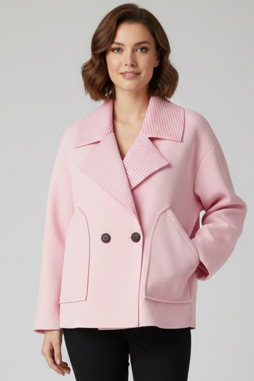 CHAQUETA SOLAPA RAYAS