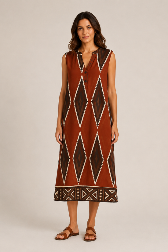 VESTIDO CUELLO MAO ETINICO