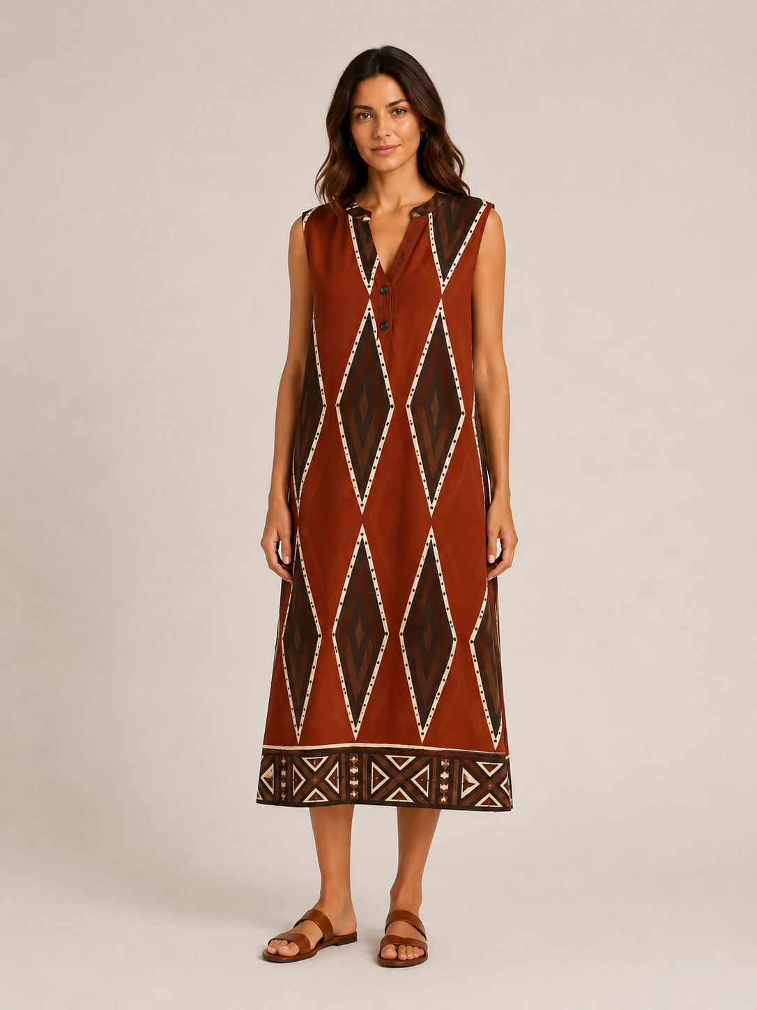 VESTIDO CUELLO MAO ETINICO