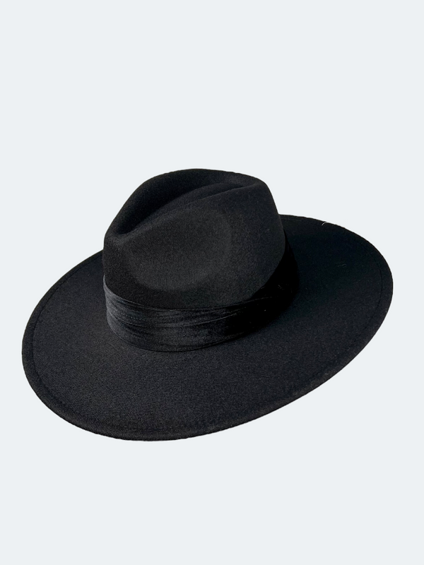 SOMBRERO  ALA ANCHA CINTA TERCIO PELO