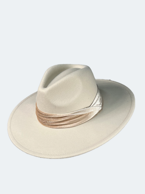 SOMBRERO  ALA ANCHA CINTA TERCIO PELO